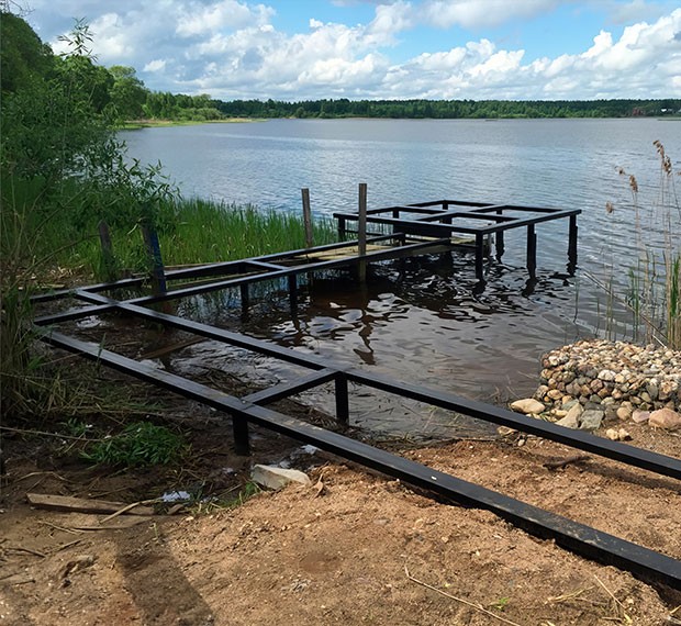 Винтовые сваи для пирсов и причалов в Курчатове